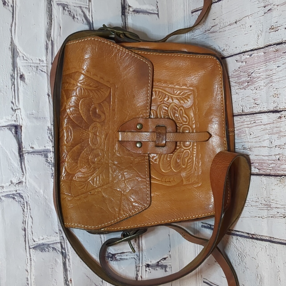 Patricia Nash Leather Tooled Cross Body‎ Purse - Picture 7 of 8